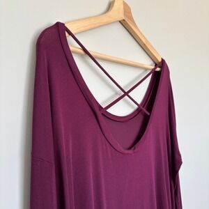 Victoria's Secret PINK Size Small Long Sleeve Top Oversized Strappy Back Yoga